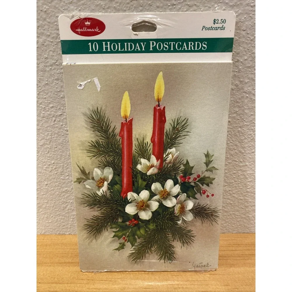 Vintage Hallmark Holiday Christmas Postcards 10 In a Pack New Old Stock Sealed